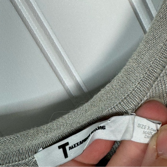 t alexander wang Top XS Gray Black Tank Sleeveless Color block Summer Casual - Picture 4 of 6